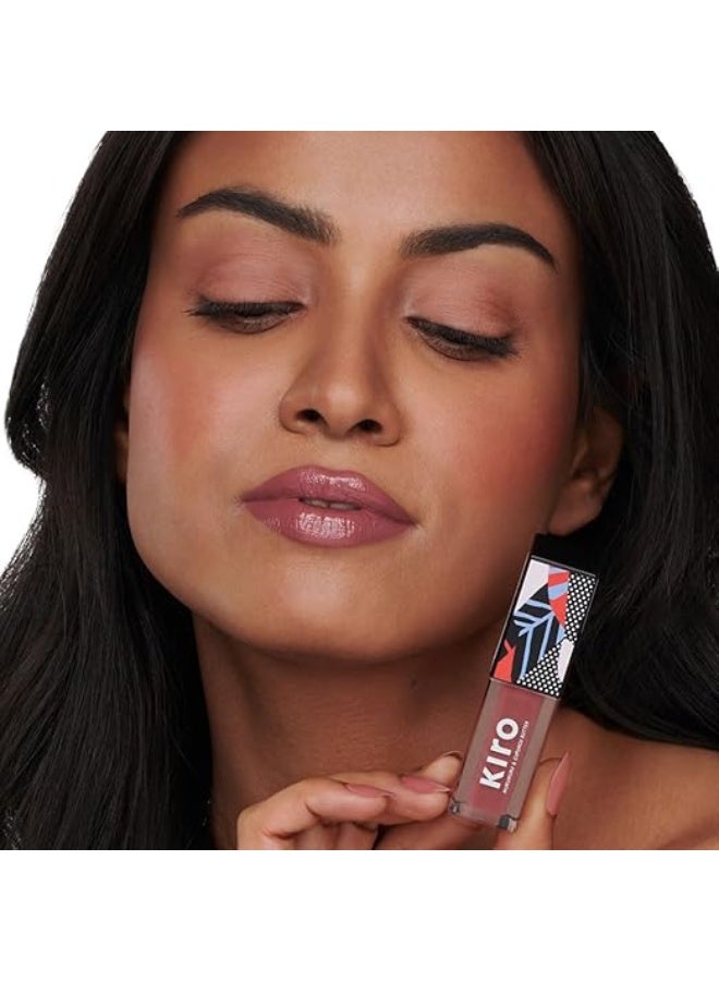 Kiro Glossfinity Crème Gloss - Berry Burst, 5ml | High-Shine Nude Lip Gloss | Hydrating, Non-Sticky Formula | Enriched with Murumuru & Cupuacu Butters | 8 Shades for Every Indian Skin Tone - Image 3